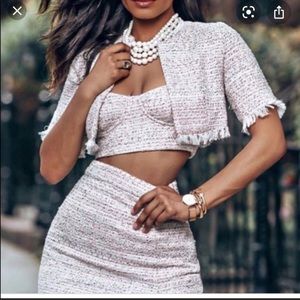 Meshki Tweed Cropped Jacket